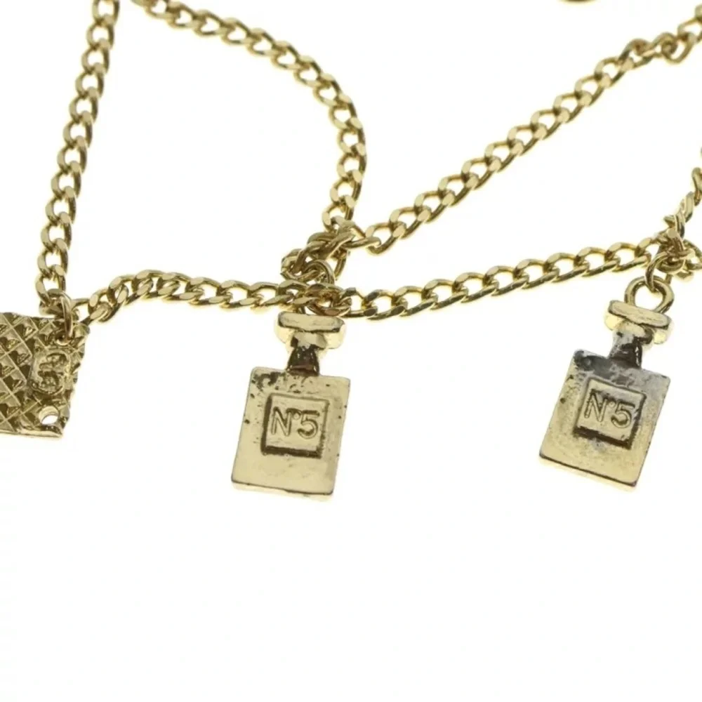 Authentic CHANEL vintage hanging links charms belt 80cm